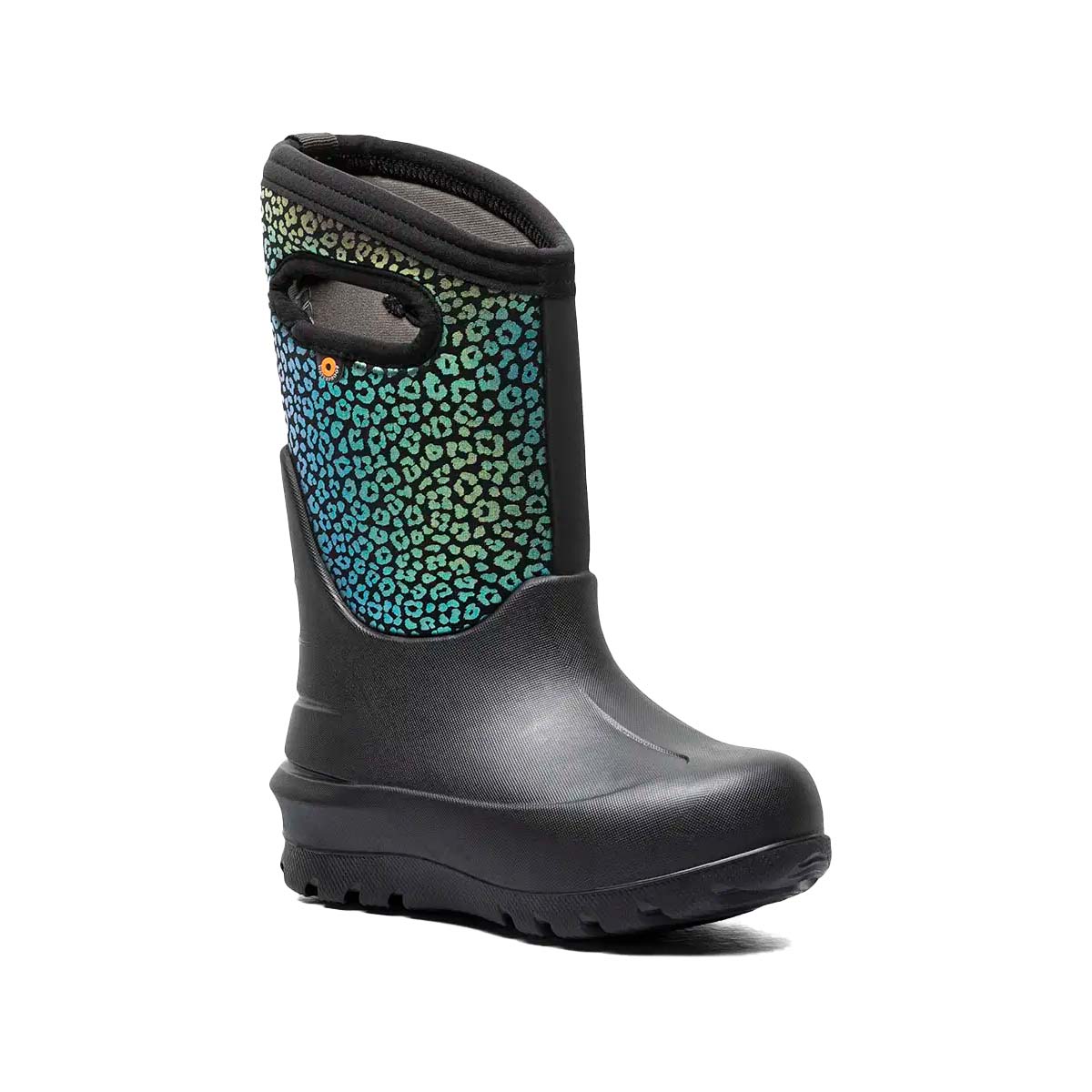 Bogs Kids Neo Classic Rainbow Leopard 2023 BLACK MULTI