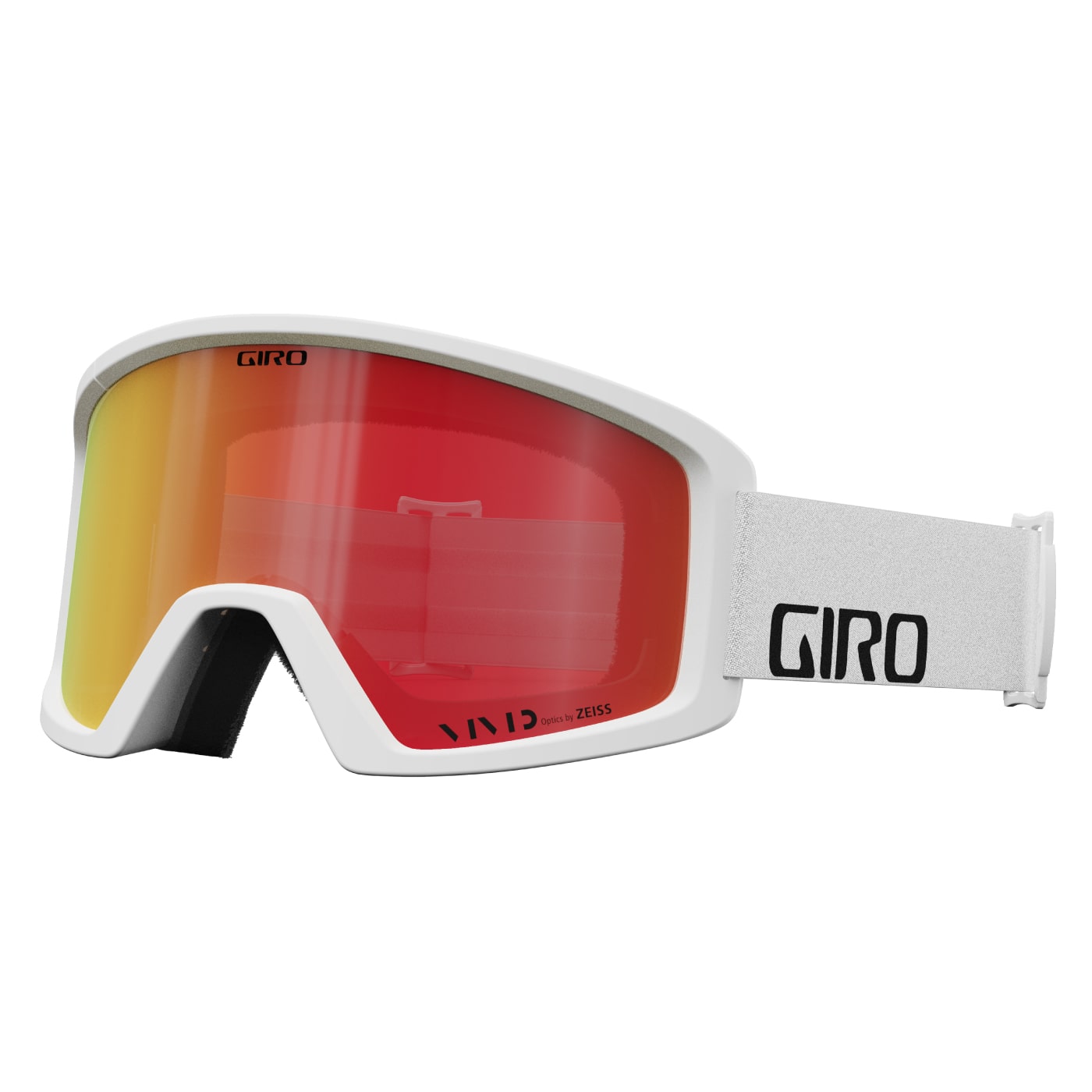 Giro Men's Blok Googles with VIVID Lens 2023 WHITE WORDMARK/VIVID EMBER