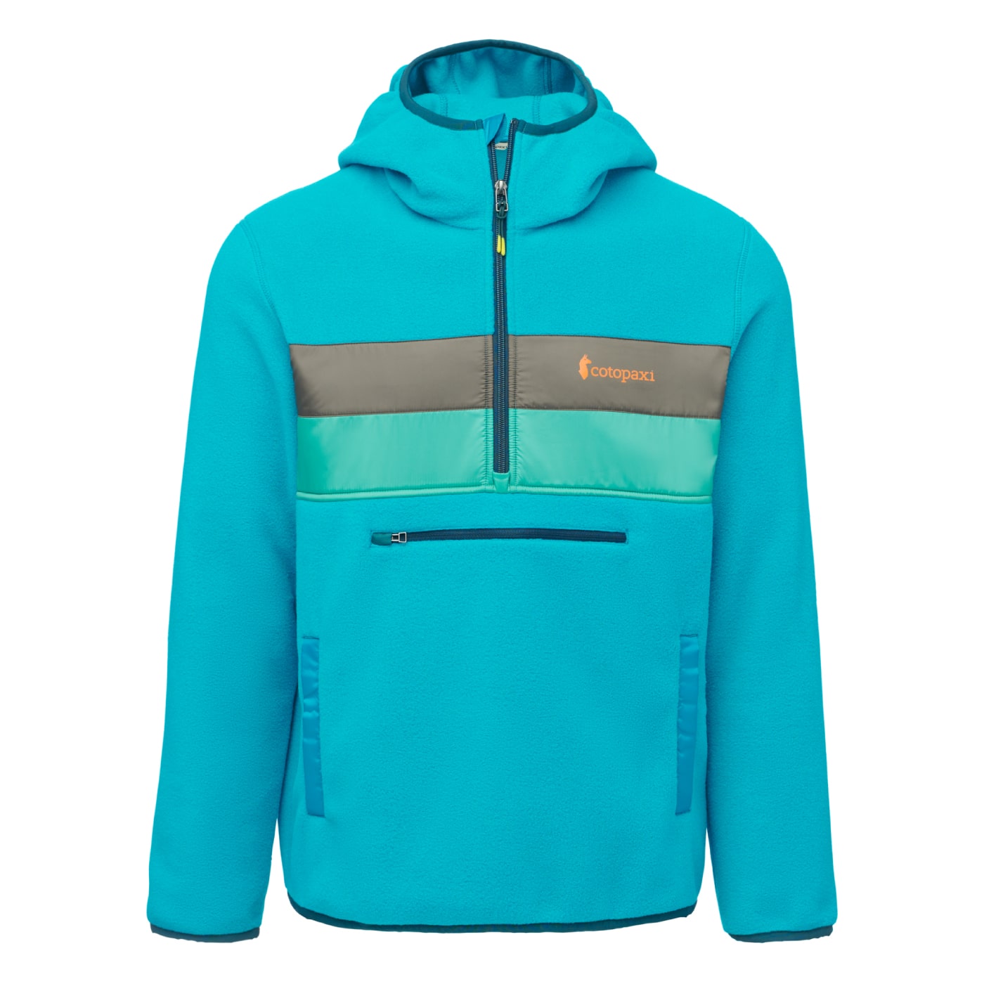 Cotopaxi Men's Teca Fleece hooded Half Zip AQUARIUS