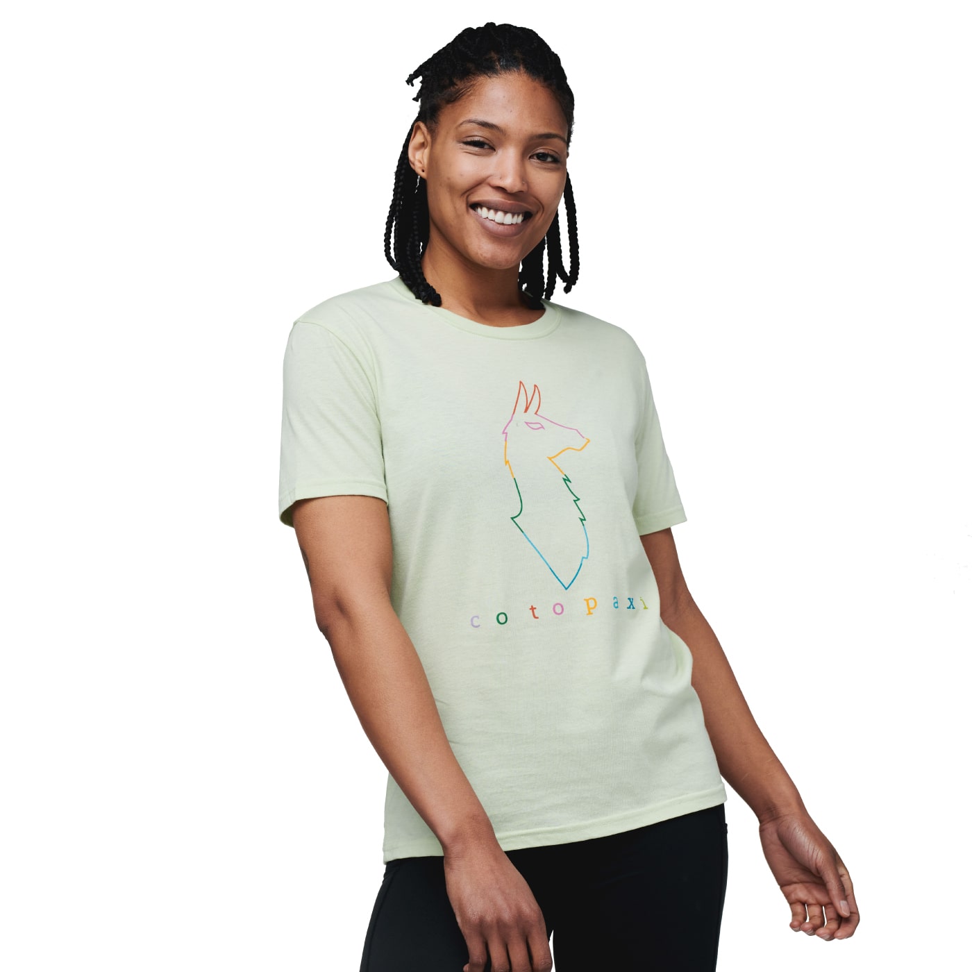 Cotopaxi Women's Electric Llama T-Shirt LICHEN