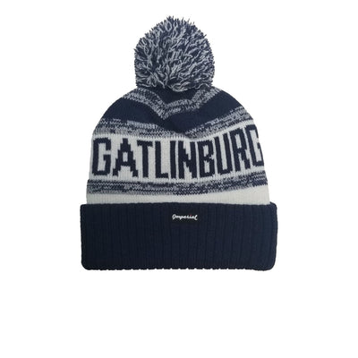 Gatlinburg Custom Knit Pom Beanie with Logo Patch 