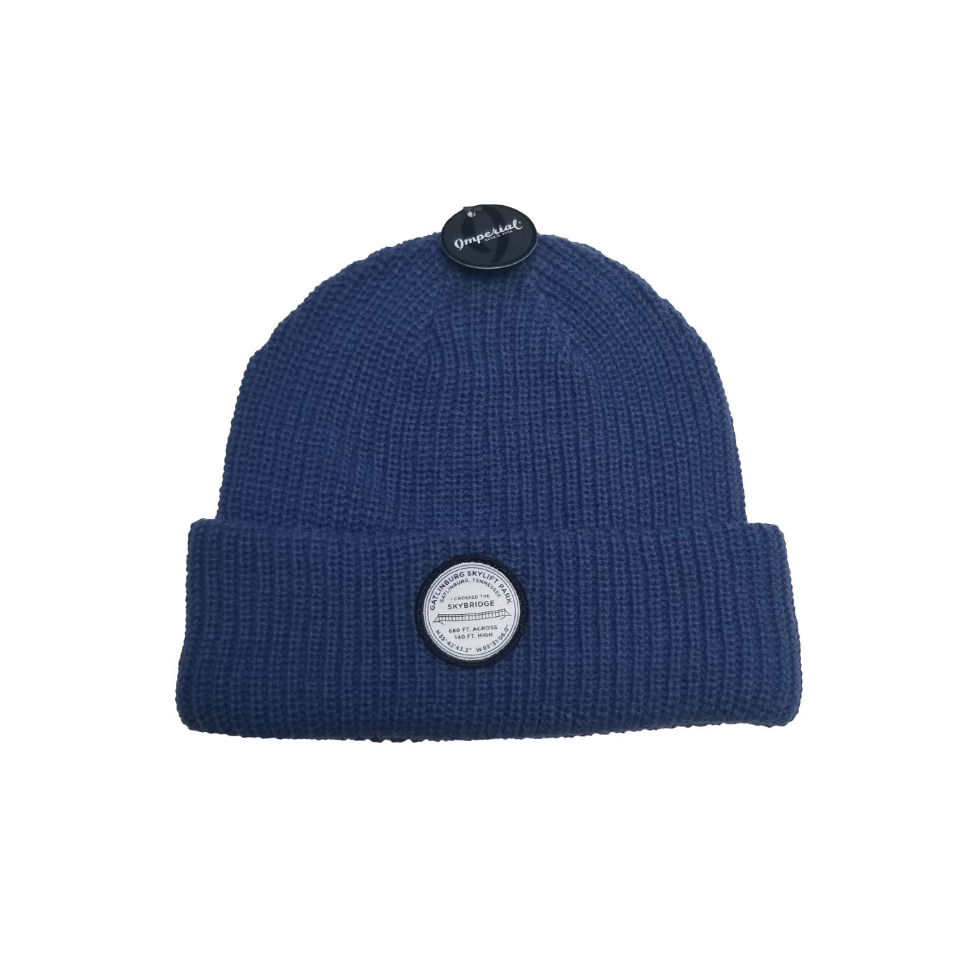 Gatlinburg The Mogul Stats Logo Beanie BREAKER BLUE