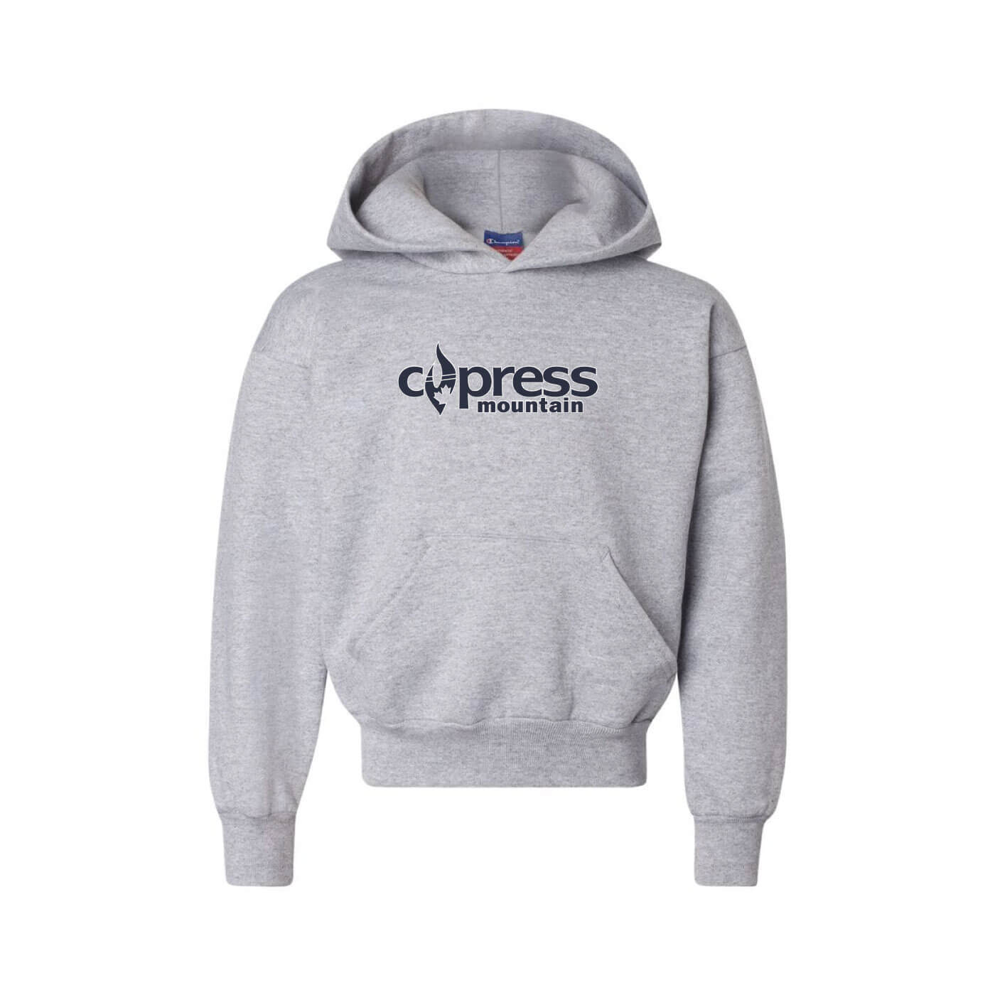 Cypress Logo Youth Powerblend Hoodie HEATHERED GRY