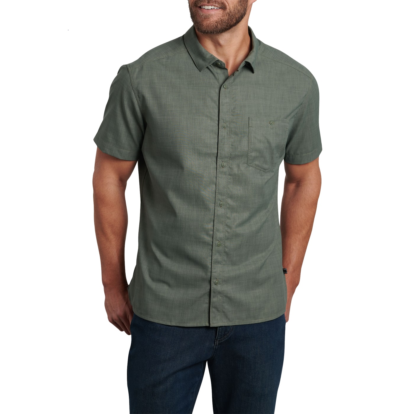Kuhl Men's Persuadr Short Sleeve Shirt 2022 DARK FOREST