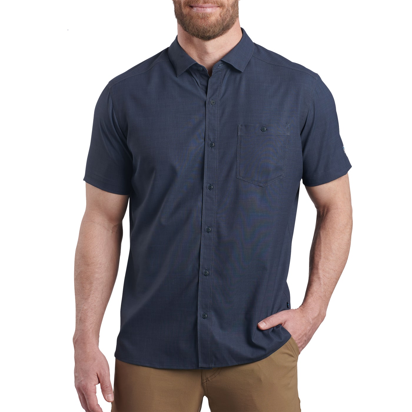 Kuhl Men's Persuadr Short Sleeve Shirt 2022 NIGHT BLUE