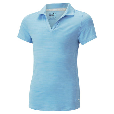 Puma Girl's Cloudspun Coast Golf Polo Shirt 2023 DAY DREAM HEATHER