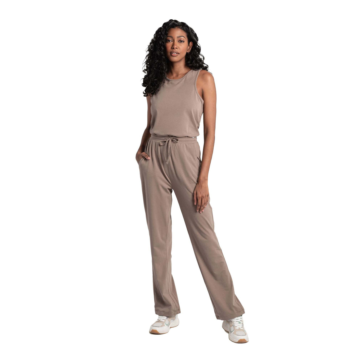 Lole Women's Effortless Cotton Jumpsuit 2023 FOSSIL