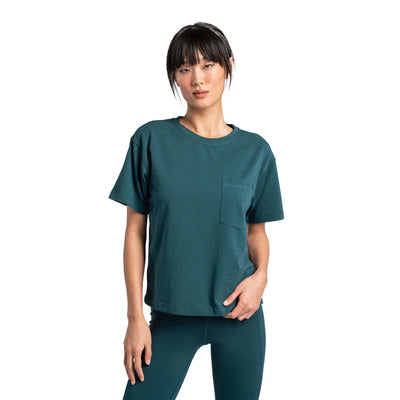 Lole Women's Effortless Cotton Tee 2023 EMERALD