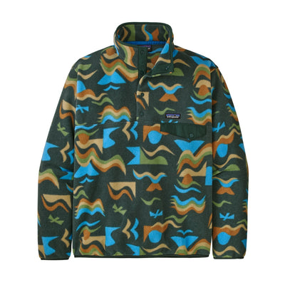 Patagonia Men's Lightweight Synchilla® Snap-T® Fleece Pullover ARCTIC COLLAGE: NORTHERN GREEN