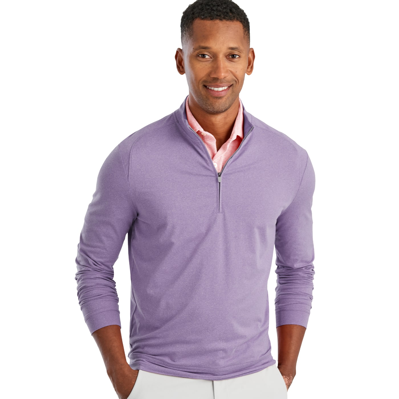 Johnnie-O Men's Flex 1/4 Zip Pullover PURE PURPLE