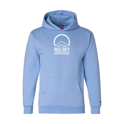 Big Sky Logo Youth Powerblend Hoodie LIGHT BLUE