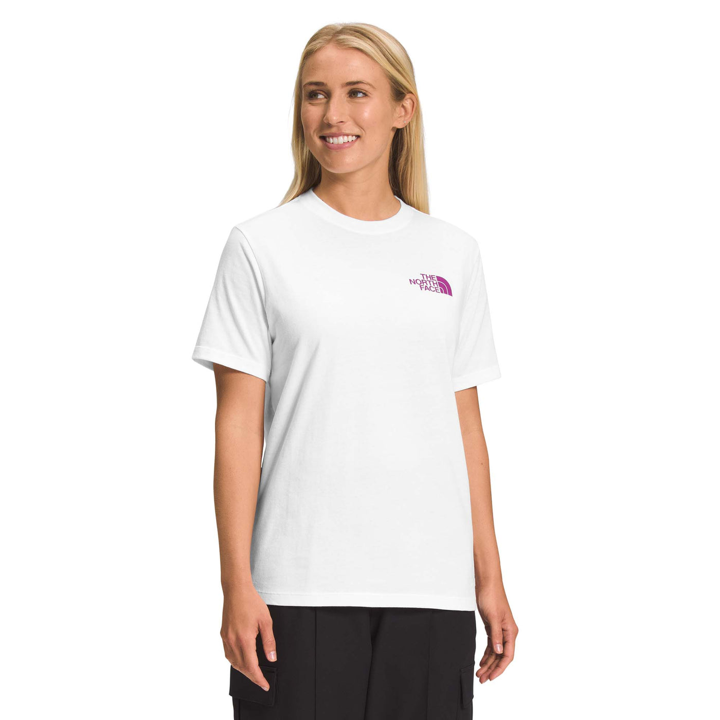 The North Face Women's Short-Sleeve Box NSE Tee 2024 TNF WHITE PUR