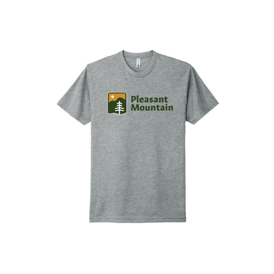 Pleasant Mountain Short Sleeve T-shirt Front Color Logo SMALL