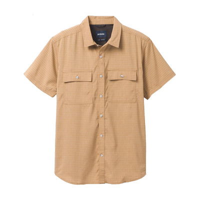 Prana Men's Garvan Short Sleeve Shirt EMBARK BROWN