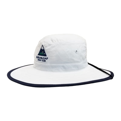 Sugarloaf Golf Club Rabbit Island Sun Hat Core Logo WHITE/NAVY