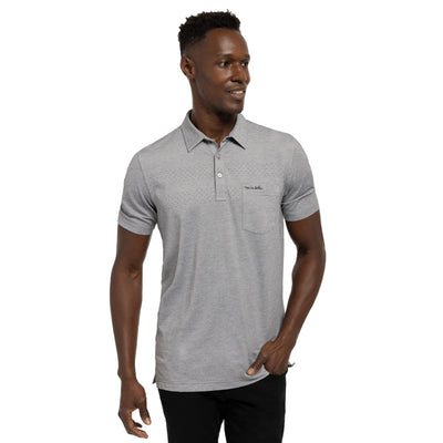 TravisMathew Men's Finger Lakes Golf Polo 0HMD HEATHER ME