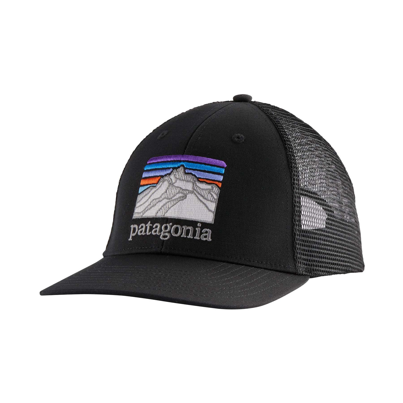 Patagonia Line Logo Ridge LoPro Trucker Hat 2023 BLK BLACK