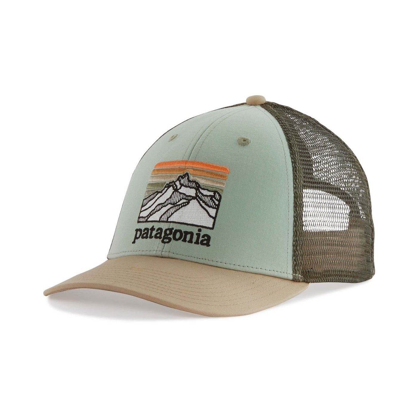 Patagonia Line Logo Ridge LoPro Trucker Hat 2023 TEAG TEA GREEN