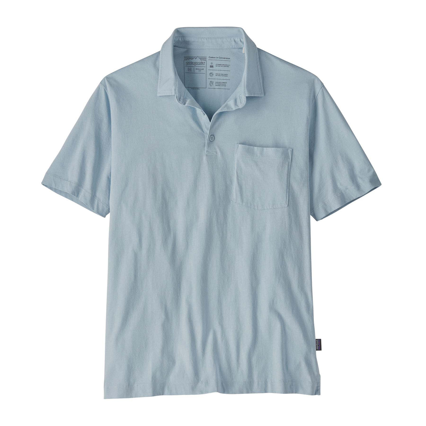 Patagonia Men's Cotton in Conversion Lightweight Polo 2023 STME STEAM BLUE