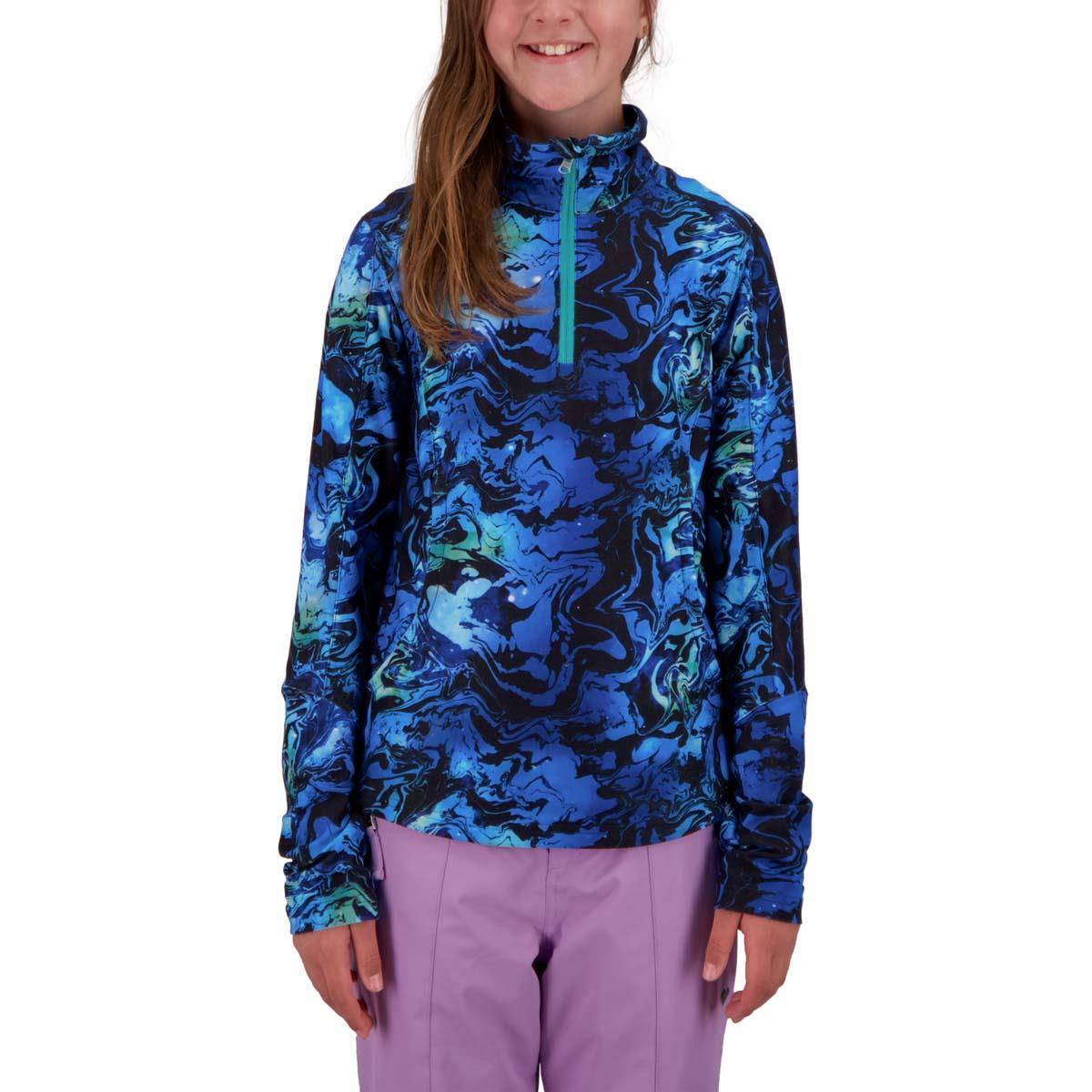 Obermeyer Junior's Clara 1/4 Zip Top 2023 SPACE OUT