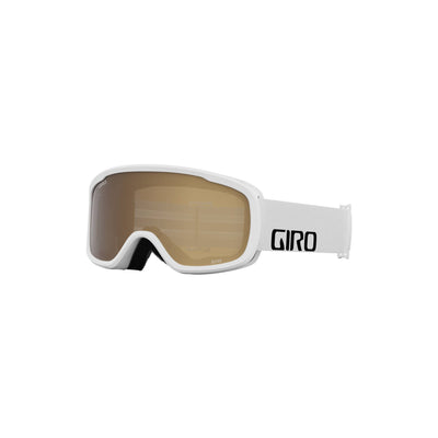 Giro Junior's Buster Goggles with Amber Rose Lens 2024 WHITE WORDMARK