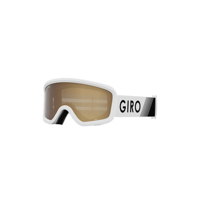 Giro Junior's Stomp Goggles with Amber Rose Lens 2024 WHITE WORDMARK/AMBER ROSE