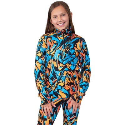 Obermeyer Junior's Clara 1/4 Zip Top 2023 SWIRL WIN